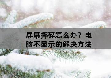屏幕摔碎怎么办?电脑不显示的解决方法 屏幕摔碎怎么办?电脑不显示的解决方法-图片2